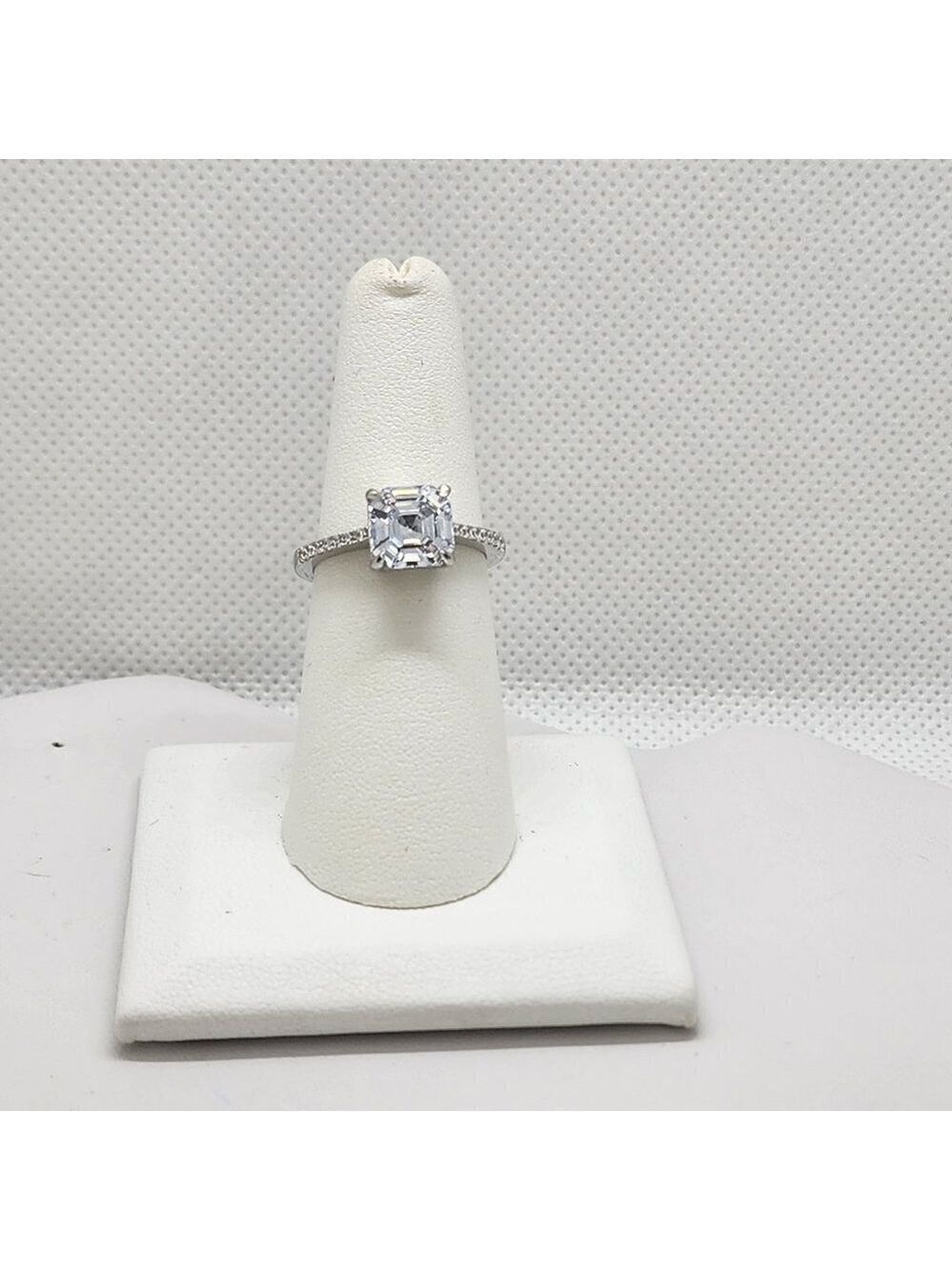 Brand New Sterling Silver 925 Square Gemstone CZ Ring